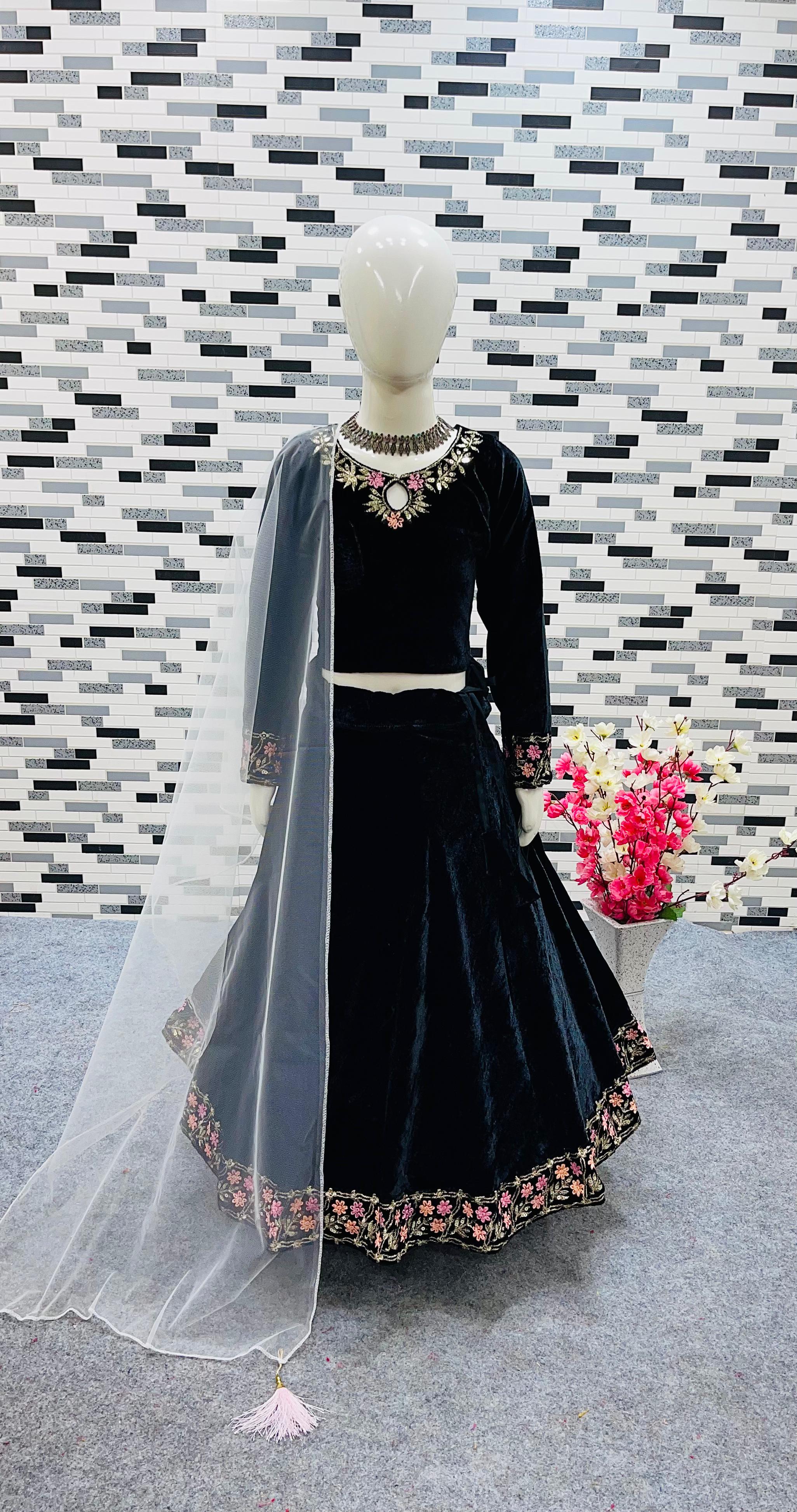 New Designer Heavy Viscose Velvet Lehenga -Choli OC-148