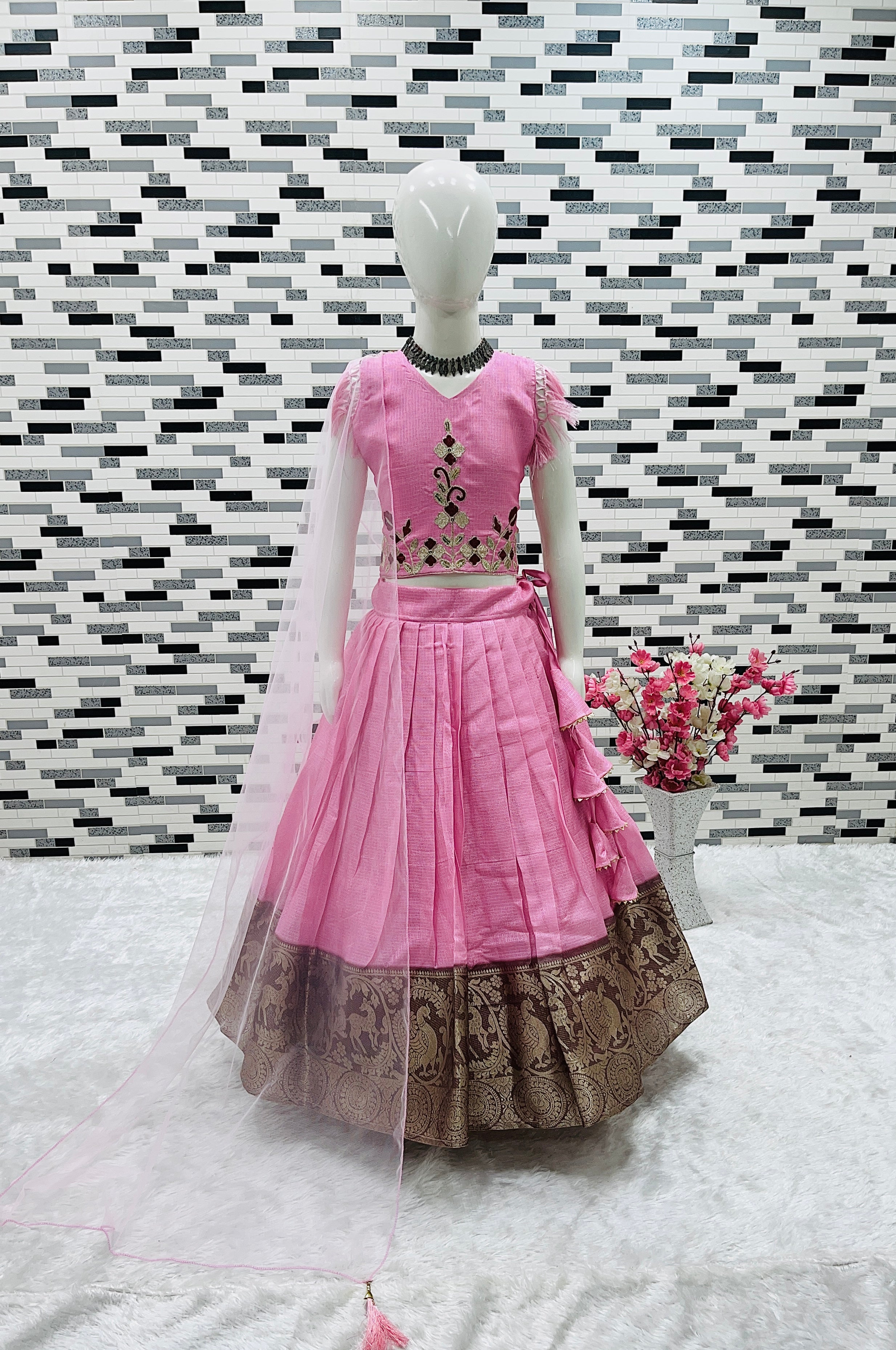 New Designer Heavy Pure Kota Silk Lehenga -Choli OC-175