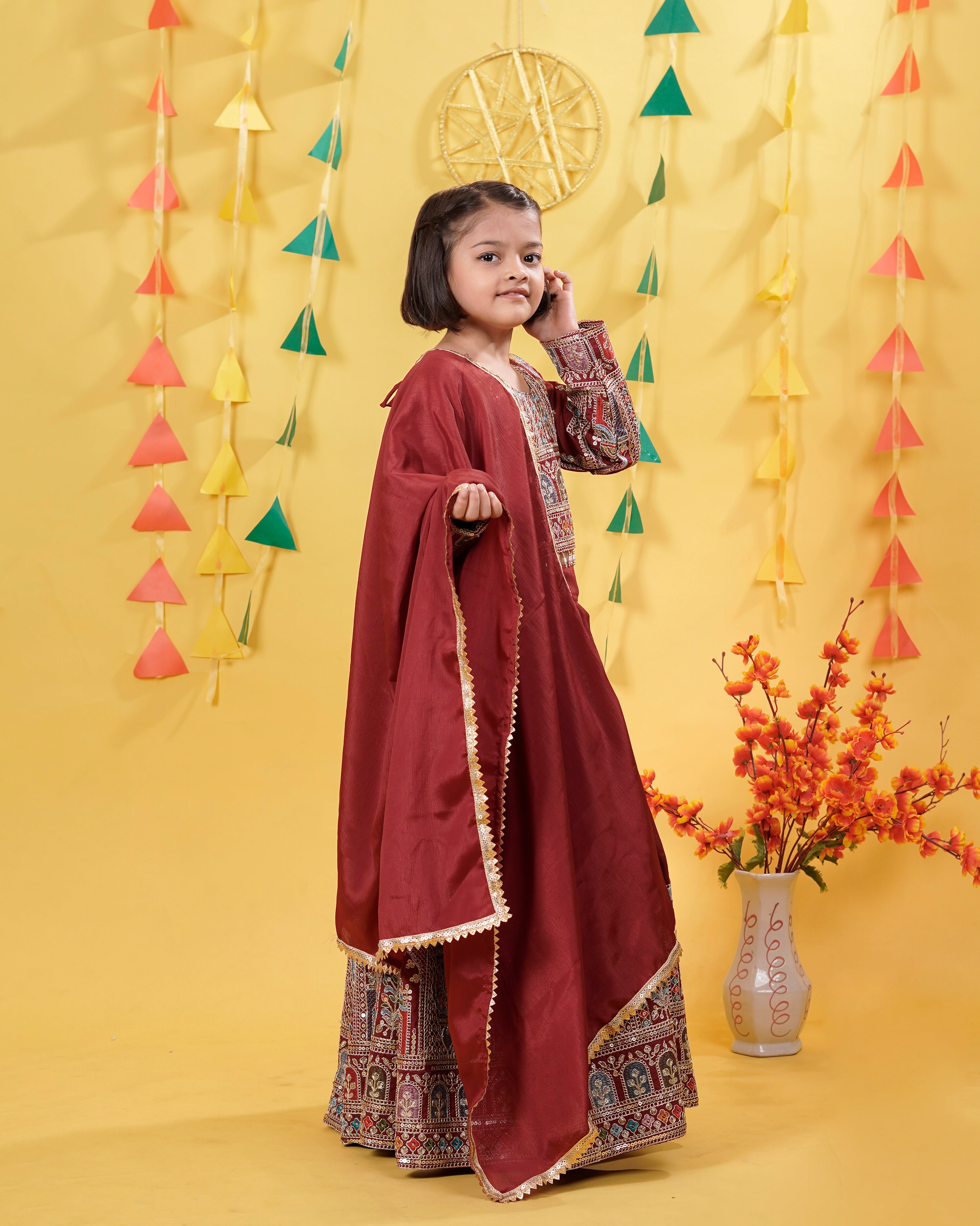 New Festival Lehenga Choli Ready To Wear Collection OC-211 maroon