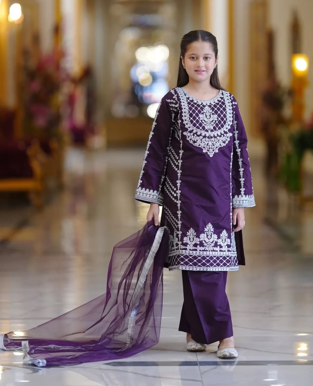 TRENDING TOP WITH BOTTOM AND DUPATTA SET READY TO WEAR COLLECTION OC-214 purple Grape