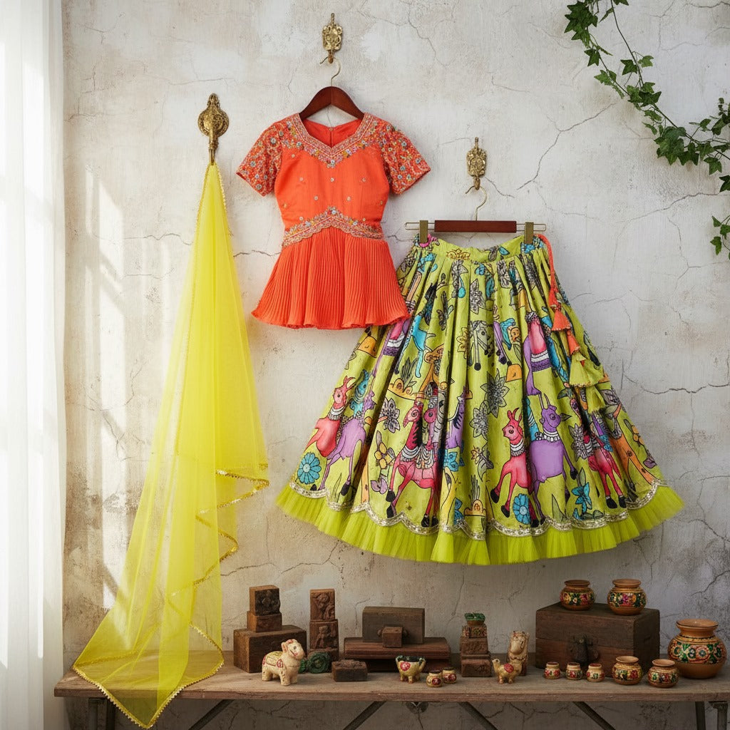 NEW DESIGNER KEDIYA STYLE LAHENGA SET FULLY STTICHED OC1-200