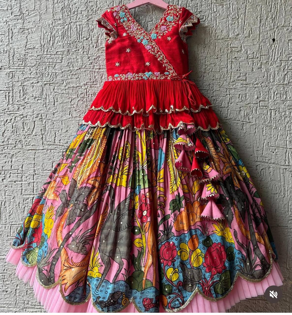 NEW DESIGNER KEDIYA STYLE LAHENGA SET FULLY STTICHED OC-187 Pink